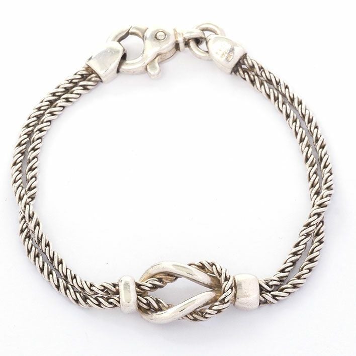 Tiffany & Co. センターノット　ダブルロープ　シルバーブレスレット ティファニー センターノット ダブル ロープ シルバー925